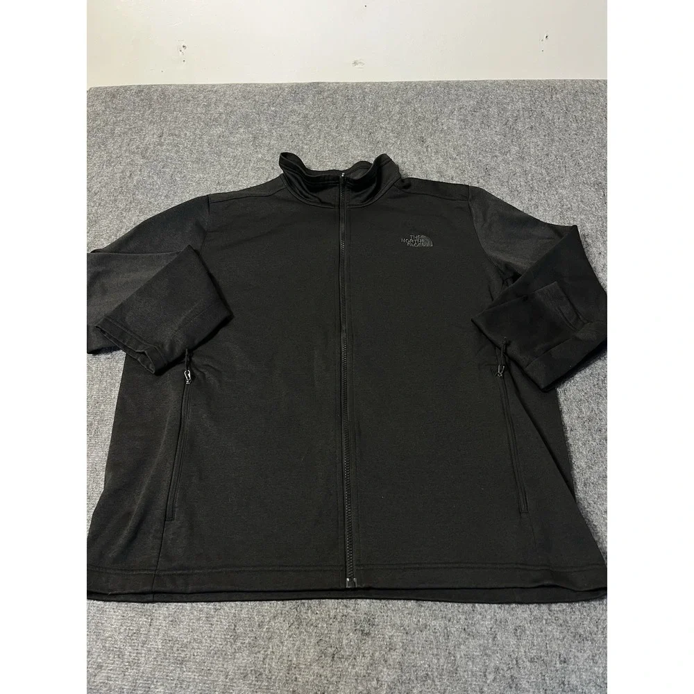 The North Face Windwall Gym Athletic Jacket Full Zip  Mens‎ 2XL Black Polyester